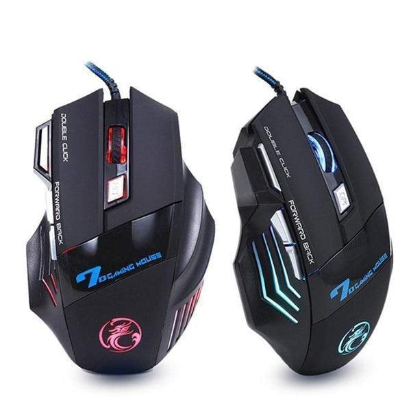 Mouse Gamer Profissional LED - 5500 DPI (7 botões) - allureamazingloja